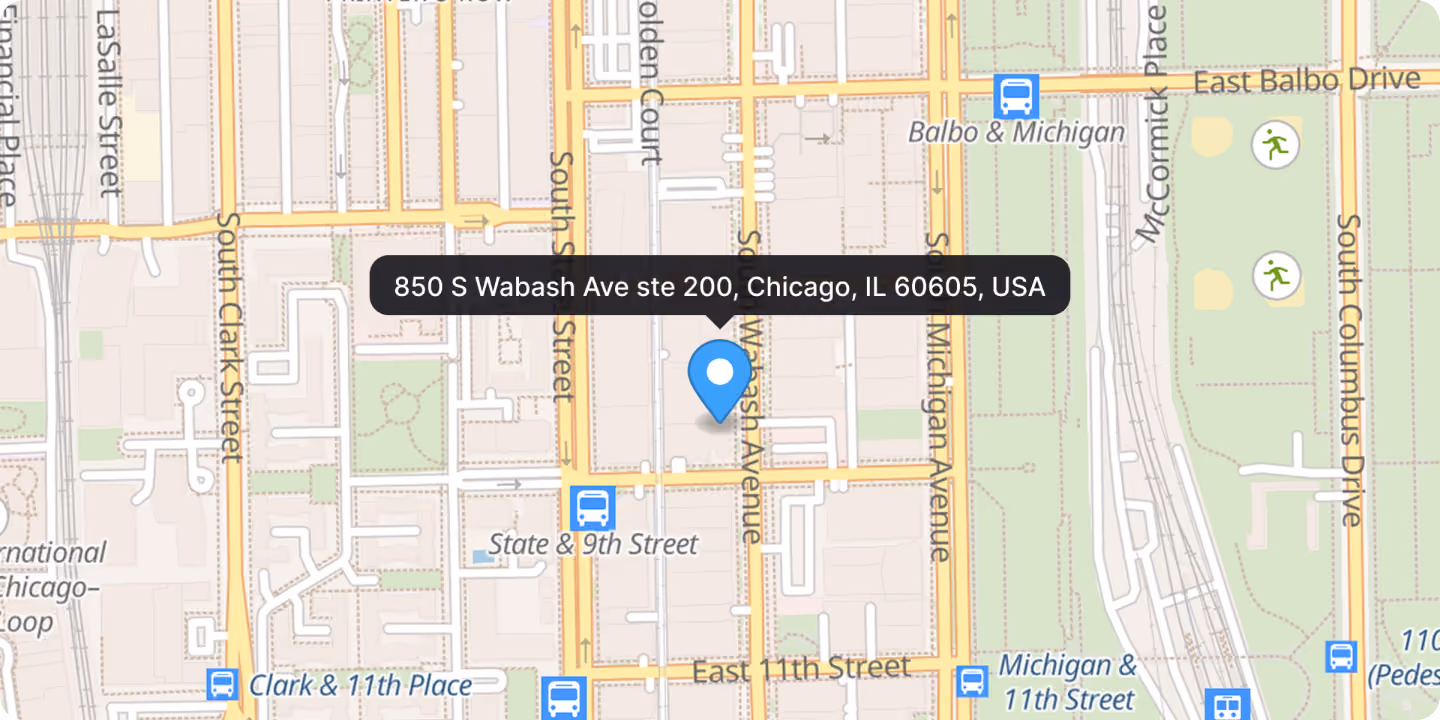 Map showing the office location