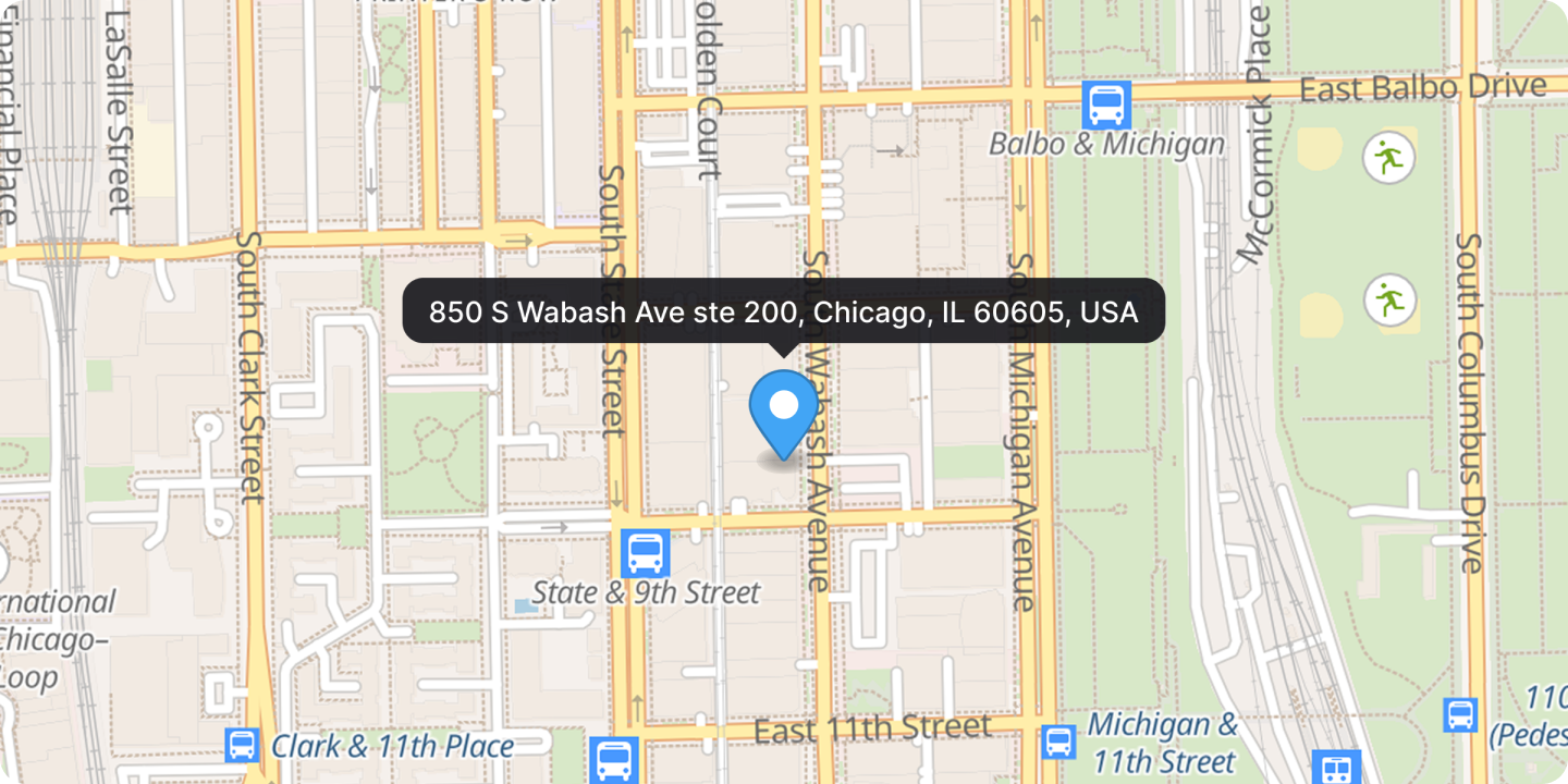 Map showing the office location